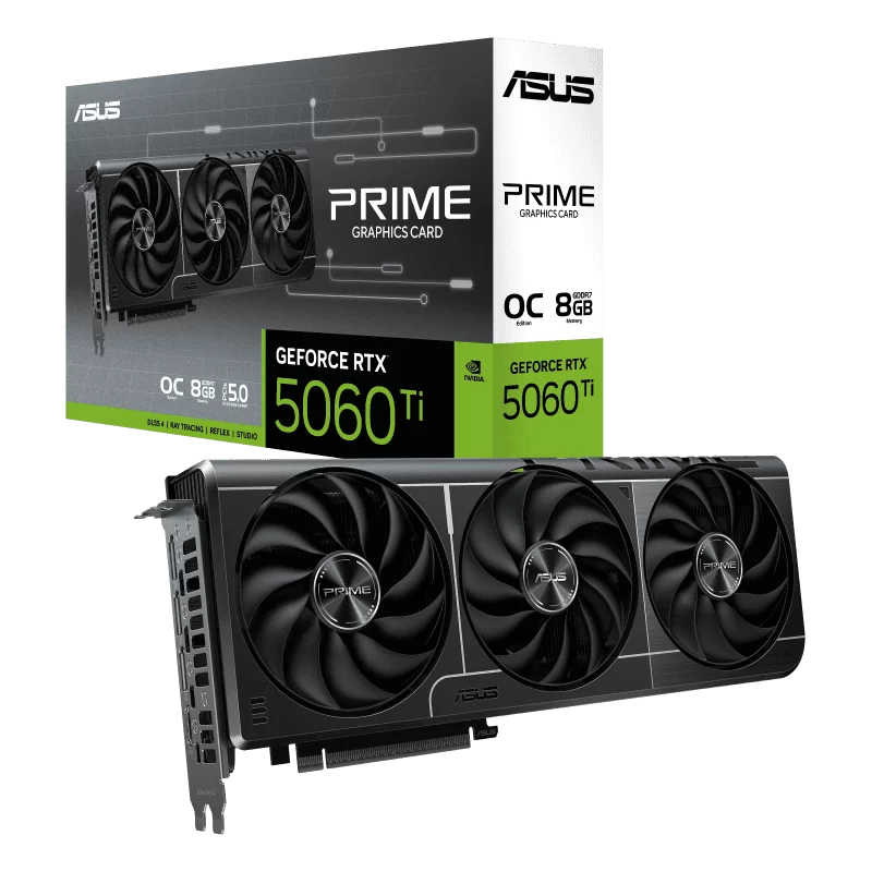 ASUS PRIME GeForce RTX 5060Ti 8GB GDDR7 OC Edition (PRIME-RTX5060TI-O8G) Graphics Card