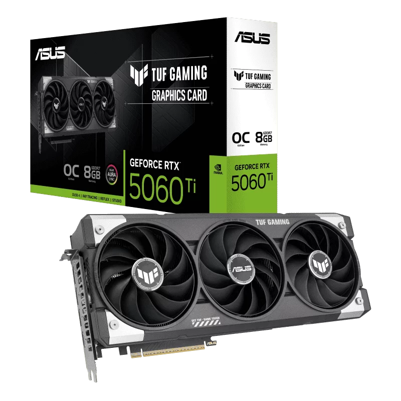 ASUS TUF Gaming GeForce RTX 5060Ti 8GB GDDR7 OC Edition (TUF-RTX5060TI-O8G-GAMING) Graphics Card 1 ASUS TUF Gaming GeForce RTX 5060Ti 8GB GDDR7 OC Edition (TUF-RTX5060TI-O8G-GAMING) Graphics Card