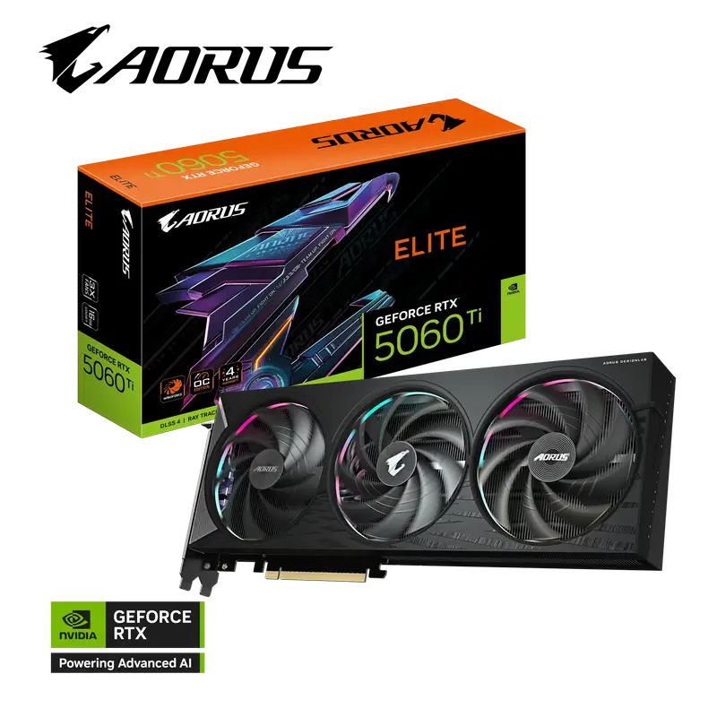 GIGABYTE AORUS GeForce RTX 5060Ti ELITE 16G (GV-N506TAORUS E-16GD) Graphics Card 11 GIGABYTE AORUS GeForce RTX 5060Ti ELITE 16G (GV-N506TAORUS E-16GD) Graphics Card - Ảnh 11
