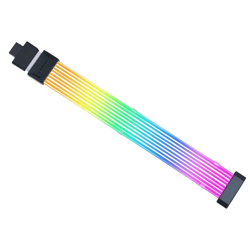 Lian Li Strimer Wireless 16-8 (PW16-81W) Addressable RGB Power Extension Cable - 340mm, 8 x light guide