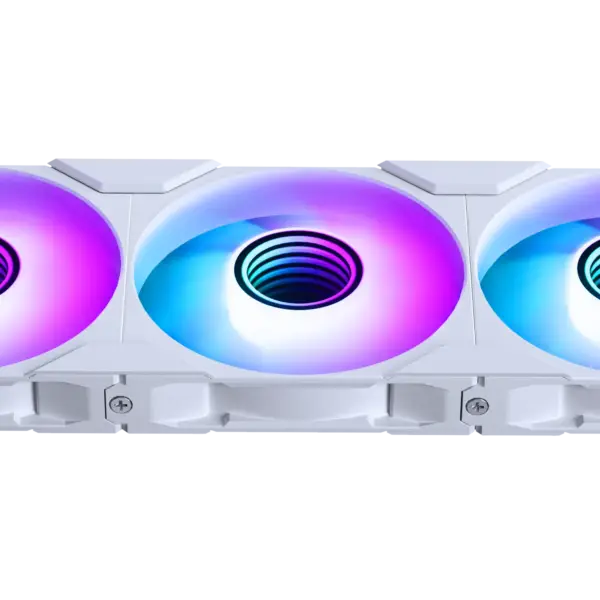 Phanteks M25G2-120 White D-RGB 3-Pack Fans Case - 3x120mm, 350 - 2000 RPM, 4-pin PWM, 3-pin 5V Addressable RGB 2 Phanteks M25G2-120 White D-RGB 3-Pack Fans Case - 3x120mm, 350 - 2000 RPM, 4-pin PWM, 3-pin 5V Addressable RGB - Ảnh 2