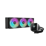 DeepCool MYSTIQUE 360 ARGB AIO Liquid CPU Cooler - Black, 360mm Radiator, 5th Gen Pump 3400RPM AIO 2.8" 640x480 TFT LCD Screen, Anti-Leak Tech, FD12 ARGB Fans