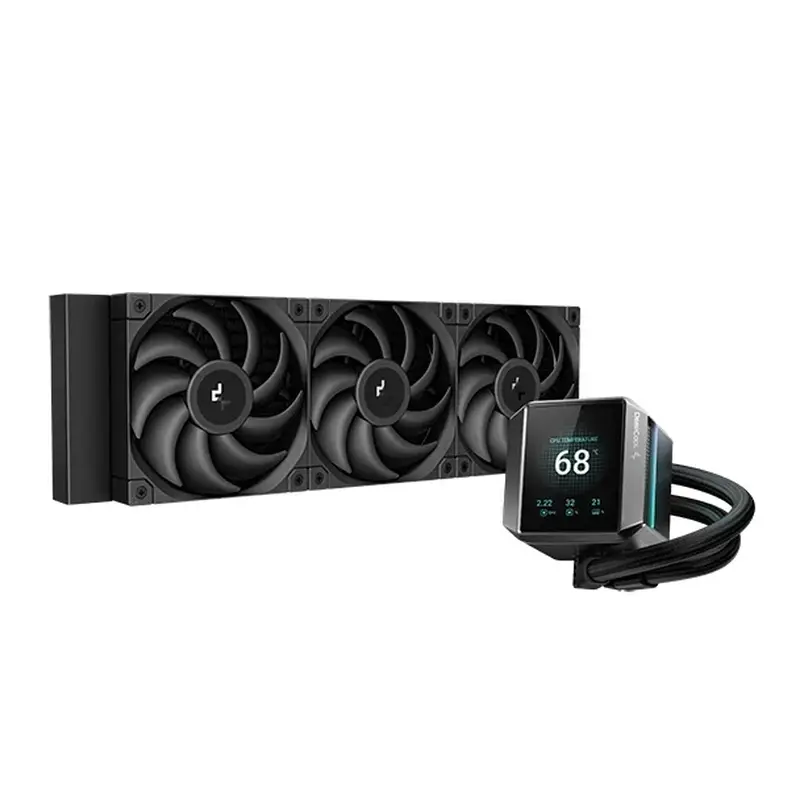 DeepCool MYSTIQUE 360 WH ARGB AIO Liquid CPU Cooler - White, 360mm Radiator, 5th Gen Pump 3400RPM AIO 2.8" 640x480 TFT LCD Screen, Anti-Leak Tech, FD12 ARGB WH Fans 3 DeepCool MYSTIQUE 360 WH ARGB AIO Liquid CPU Cooler - White, 360mm Radiator, 5th Gen Pump 3400RPM AIO 2.8" 640x480 TFT LCD Screen, Anti-Leak Tech, FD12 ARGB WH Fans - Ảnh 3