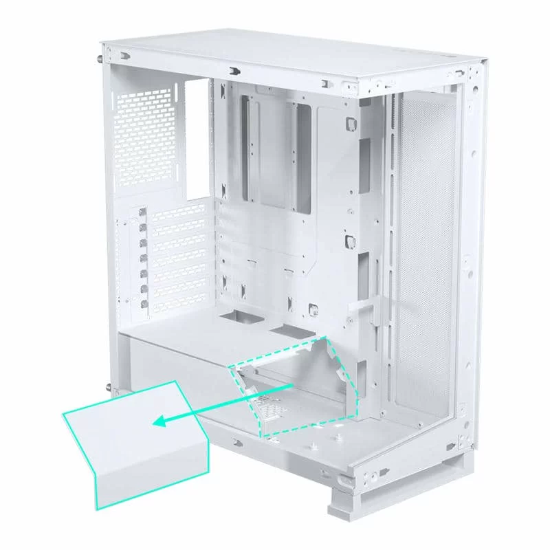 Phanteks NV5S White ATX Tempered Glass Mid-Tower Case 6 Phanteks NV5S White ATX Tempered Glass Mid-Tower Case - Ảnh 6