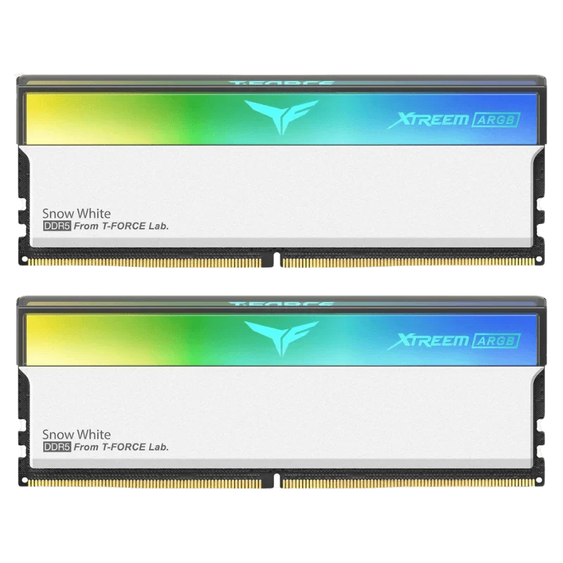 TeamGroup T-Force XTREEM ARGB White Edition 32GB Memory Kit - White, 32GB (2 x 16GB) 7200MHz CL34 (FFAD532G7200HC34ADC01) 1 TeamGroup T-Force XTREEM ARGB White Edition 32GB Memory Kit - White, 32GB (2 x 16GB) 7200MHz CL34 (FFAD532G7200HC34ADC01)