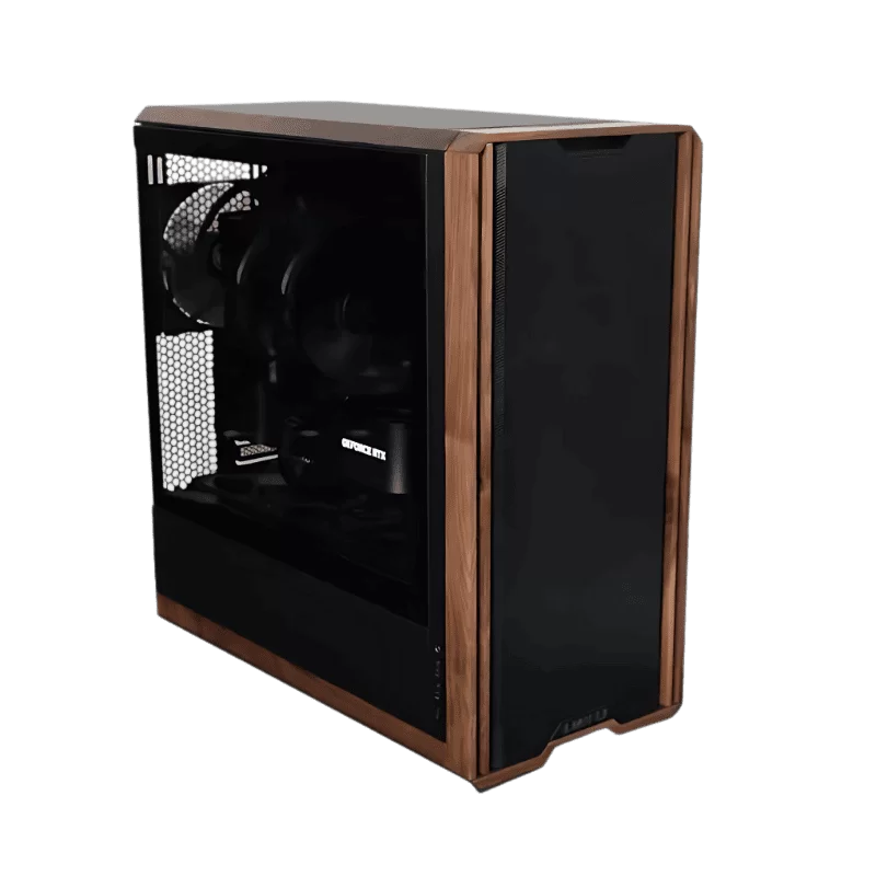 Lian Li LANCOOL 217 Black Case - 170mm ARGB front fans, wood panels, USB Type-C Port, Tempered Glass Side Panel 3 Lian Li LANCOOL 217 Black Case - 170mm ARGB front fans, wood panels, USB Type-C Port, Tempered Glass Side Panel - Ảnh 3