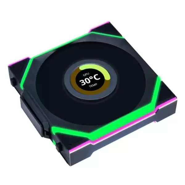 Lian Li UNI FAN SL Wireless LCD 120 Single Black Fan (12SLLCD1W1B) - 1x 120mm fans, 1.6" LCD Display 4 Lian Li UNI FAN SL Wireless LCD 120 Single Black Fan (12SLLCD1W1B) - 1x 120mm fans, 1.6" LCD Display - Ảnh 4