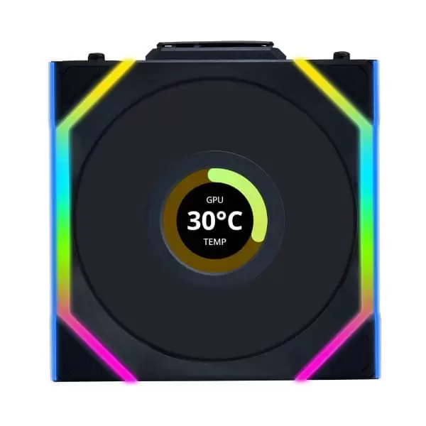 Lian Li UNI FAN SL Wireless LCD 120 Single Black Fan (12SLLCD1W1B) - 1x 120mm fans, 1.6" LCD Display 1 Lian Li UNI FAN SL Wireless LCD 120 Single Black Fan (12SLLCD1W1B) - 1x 120mm fans, 1.6" LCD Display