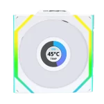 Lian Li UNI FAN SL Wireless LCD 120 Single White Fan (12SLLCD1W1W) - 1x 120mm fans, 1.6" LCD Display