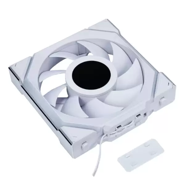 Lian Li UNI FAN SL Wireless LCD 120 Triple White Fan (12SLLCD1W3W) - 3x 120mm fans, 1.6" LCD Display, 2.4 GHz Wireless Signal for RGB & Fan Control 6 Lian Li UNI FAN SL Wireless LCD 120 Triple White Fan (12SLLCD1W3W) - 3x 120mm fans, 1.6" LCD Display, 2.4 GHz Wireless Signal for RGB & Fan Control - Ảnh 6