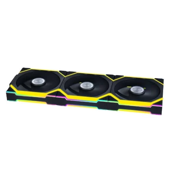 Lian Li UNI FAN SL Wireless LCD 120 Triple Black Fan (12SLLCD1W3B) - 3x 120mm fans, 1.6" LCD Display, 2.4 GHz Wireless Signal for RGB & Fan Control 9 Lian Li UNI FAN SL Wireless LCD 120 Triple Black Fan (12SLLCD1W3B) - 3x 120mm fans, 1.6" LCD Display, 2.4 GHz Wireless Signal for RGB & Fan Control - Ảnh 9