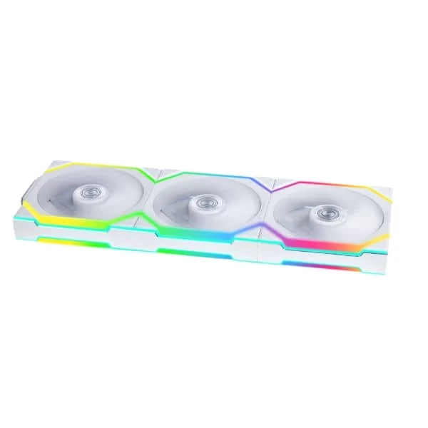 Lian Li UNI FAN SL Wireless LCD 120 Triple White Fan (12SLLCD1W3W) - 3x 120mm fans, 1.6" LCD Display, 2.4 GHz Wireless Signal for RGB & Fan Control 8 Lian Li UNI FAN SL Wireless LCD 120 Triple White Fan (12SLLCD1W3W) - 3x 120mm fans, 1.6" LCD Display, 2.4 GHz Wireless Signal for RGB & Fan Control - Ảnh 8