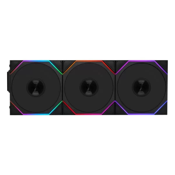 Lian Li UNI FAN TL120 LCD Wireless Reverse Blade Triple Black Fan (12RTLLCD1W3B) - 3x 120mm fans, 2.4 GHz Wireless Signal for RGB & Fan Control 5 Lian Li UNI FAN TL120 LCD Wireless Reverse Blade Triple Black Fan (12RTLLCD1W3B) - 3x 120mm fans, 2.4 GHz Wireless Signal for RGB & Fan Control - Ảnh 5