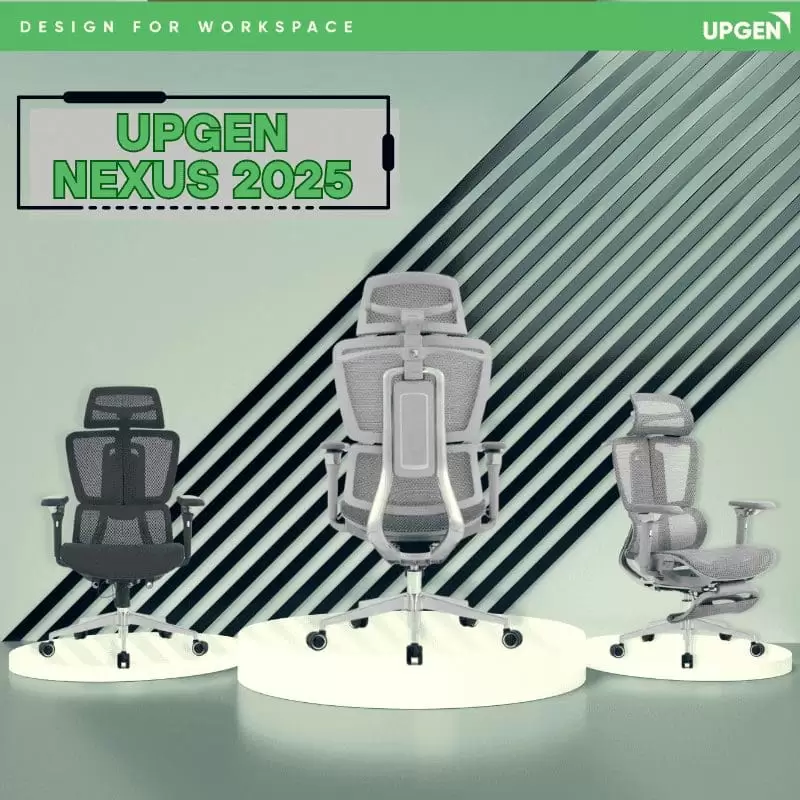 Upgen Nexus 2025 (Black/Grey) lưới Matrex Comfort USA Ergonomic Chair