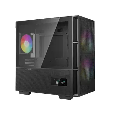 DEEPCOOL CH360 DIGITAL Black High Airflow Reimagined M-ATX Case 3 DEEPCOOL CH360 DIGITAL Black High Airflow Reimagined M-ATX Case - Ảnh 3