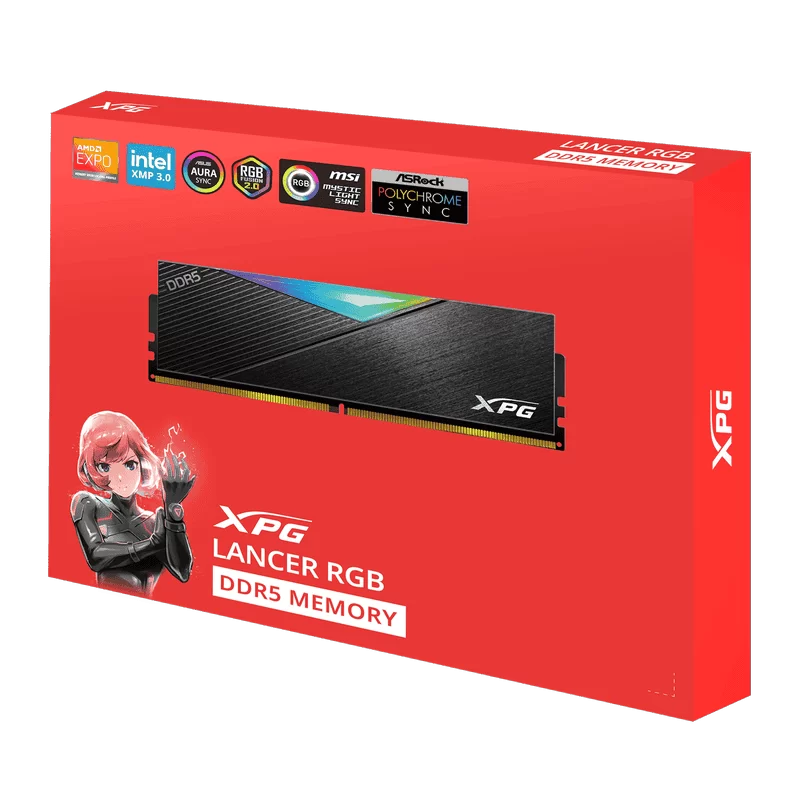 ADATA XPG LANCER RGB 64GB Memory Kit - Black, 64GB(2 x 32GB) 6000MHz CL30 DDR5 (AX5U6000C3032G-DCLARBK) 3 ADATA XPG LANCER RGB 64GB Memory Kit - Black, 64GB(2 x 32GB) 6000MHz CL30 DDR5 (AX5U6000C3032G-DCLARBK) - Ảnh 3