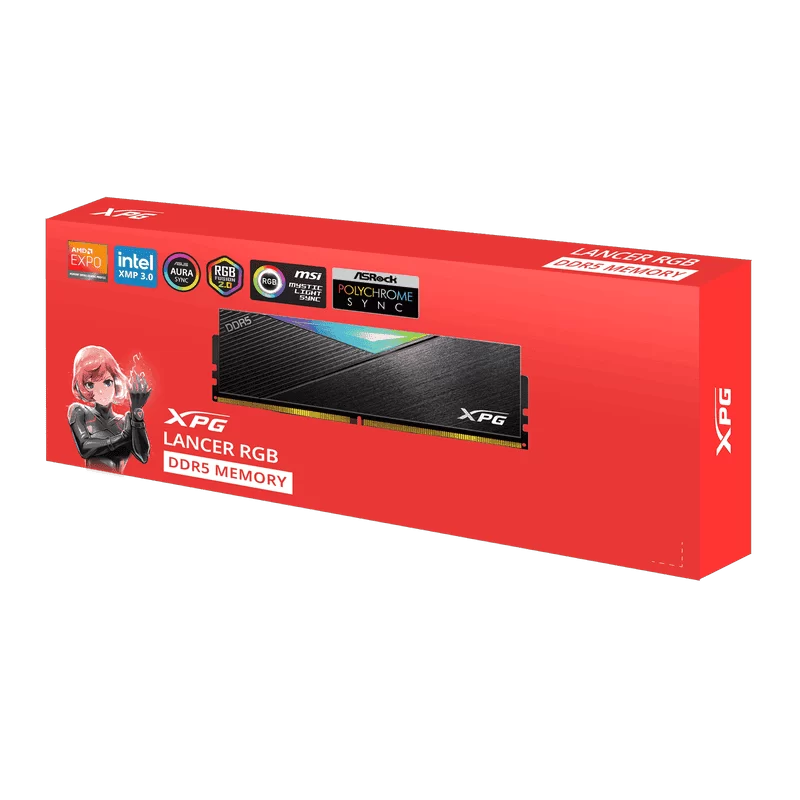 ADATA XPG LANCER RGB 64GB Memory Kit - Black, 64GB(2 x 32GB) 6000MHz CL30 DDR5 (AX5U6000C3032G-DCLARBK) 4 ADATA XPG LANCER RGB 64GB Memory Kit - Black, 64GB(2 x 32GB) 6000MHz CL30 DDR5 (AX5U6000C3032G-DCLARBK) - Ảnh 4