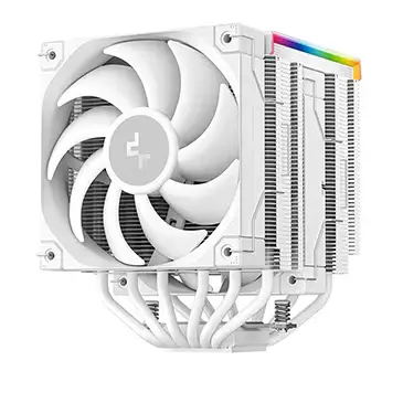 Deepcool AK620 DIGITAL PRO WH CPU Air Cooler - White, 6 Heatpipes, Dual Tower, Multi-data point screen, 260W TDP, 2x FT12 SE PWM fans 3 Deepcool AK620 DIGITAL PRO WH CPU Air Cooler - White, 6 Heatpipes, Dual Tower, Multi-data point screen, 260W TDP, 2x FT12 SE PWM fans - Ảnh 3