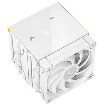 Deepcool AK620 DIGITAL PRO WH CPU Air Cooler - White, 6 Heatpipes, Dual Tower, Multi-data point screen, 260W TDP, 2x FT12 SE PWM fans 4 Deepcool AK620 DIGITAL PRO WH CPU Air Cooler - White, 6 Heatpipes, Dual Tower, Multi-data point screen, 260W TDP, 2x FT12 SE PWM fans - Ảnh 4