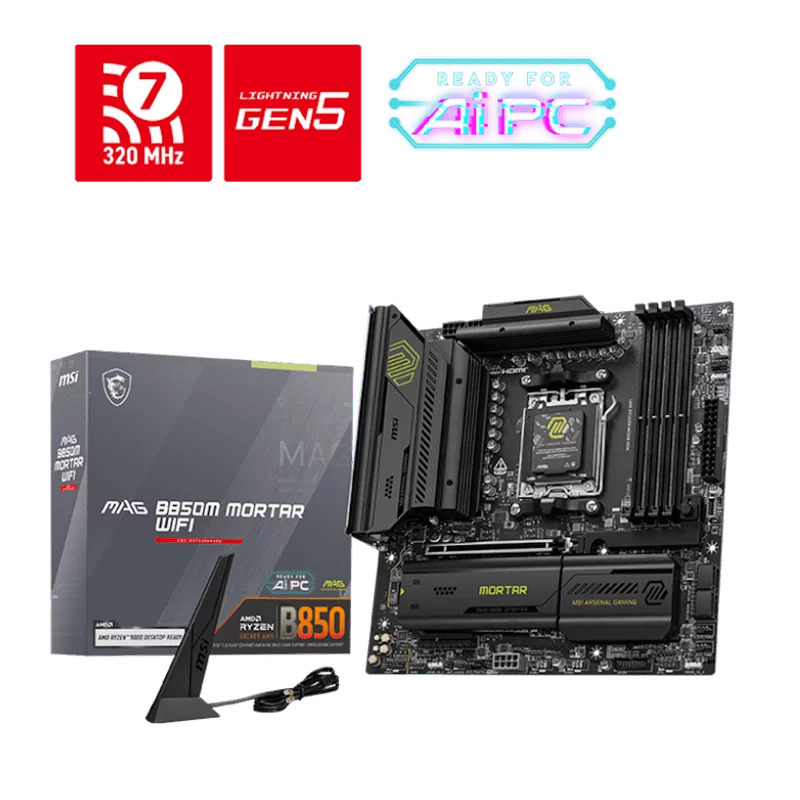 MSI MAG B850M MORTAR WIFI Mainboard 1 MSI MAG B850M MORTAR WIFI Mainboard