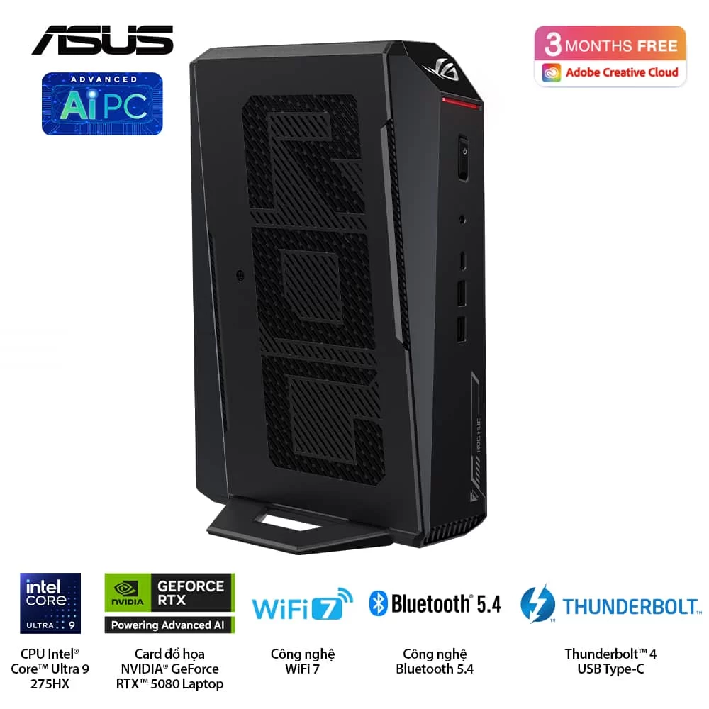 ASUS ROG NUC (2025) NUC15JNK (RNUC15JNK9X289A0) Gaming Desktop mini PC - Ultra 9 275HX, 32GB (2x16GB) 6400 DDR5, 1TB M.2 2280 NVMe™ PCIe® 4.0, RTX 5080 Laptop GPU, Win 11 Home 5 ASUS ROG NUC (2025) NUC15JNK (RNUC15JNK9X289A0) Gaming Desktop mini PC - Ultra 9 275HX, 32GB (2x16GB) 6400 DDR5, 1TB M.2 2280 NVMe™ PCIe® 4.0, RTX 5080 Laptop GPU, Win 11 Home - Ảnh 5