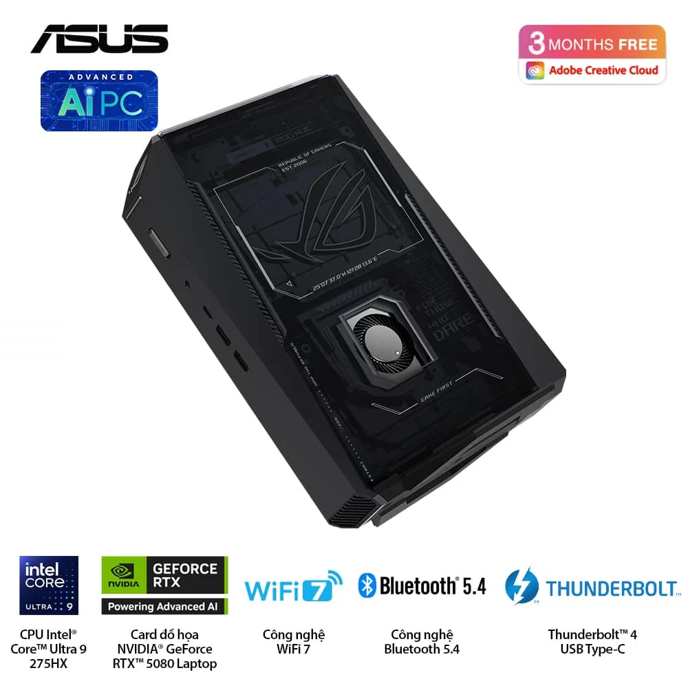 ASUS ROG NUC (2025) NUC15JNK (RNUC15JNK9X289A0) Gaming Desktop mini PC - Ultra 9 275HX, 32GB (2x16GB) 6400 DDR5, 1TB M.2 2280 NVMe™ PCIe® 4.0, RTX 5080 Laptop GPU, Win 11 Home 9 ASUS ROG NUC (2025) NUC15JNK (RNUC15JNK9X289A0) Gaming Desktop mini PC - Ultra 9 275HX, 32GB (2x16GB) 6400 DDR5, 1TB M.2 2280 NVMe™ PCIe® 4.0, RTX 5080 Laptop GPU, Win 11 Home - Ảnh 9