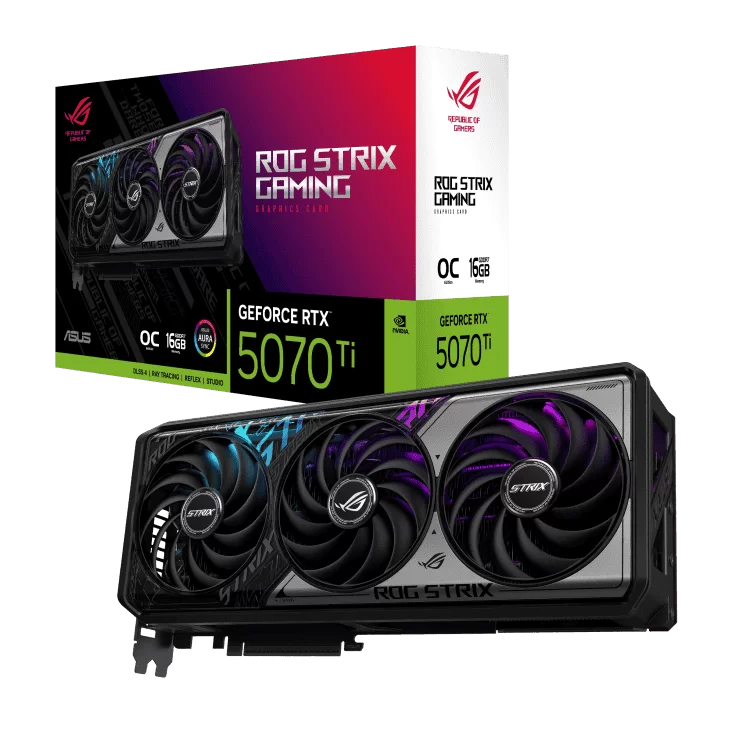 ASUS ROG Strix GeForce RTX 5070Ti OC Edition 16GB GDDR7 (ROG-STRIX-RTX5070TI-O16G-GAMING) Graphics Card