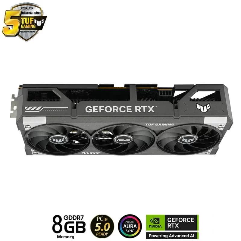 ASUS TUF Gaming GeForce RTX 5060 8GB GDDR7 OC Edition (TUF-RTX5060-O8G-GAMING) Graphics Card 6 ASUS TUF Gaming GeForce RTX 5060 8GB GDDR7 OC Edition (TUF-RTX5060-O8G-GAMING) Graphics Card - Ảnh 6