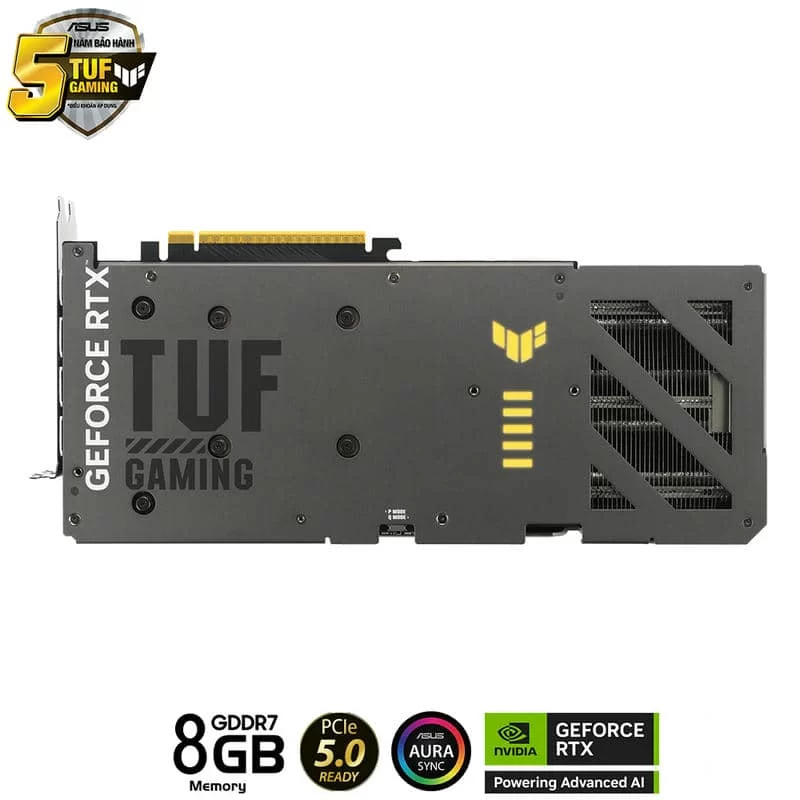 ASUS TUF Gaming GeForce RTX 5060 8GB GDDR7 OC Edition (TUF-RTX5060-O8G-GAMING) Graphics Card 8 ASUS TUF Gaming GeForce RTX 5060 8GB GDDR7 OC Edition (TUF-RTX5060-O8G-GAMING) Graphics Card - Ảnh 8