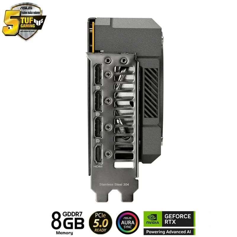 ASUS TUF Gaming GeForce RTX 5060 8GB GDDR7 OC Edition (TUF-RTX5060-O8G-GAMING) Graphics Card 9 ASUS TUF Gaming GeForce RTX 5060 8GB GDDR7 OC Edition (TUF-RTX5060-O8G-GAMING) Graphics Card - Ảnh 9