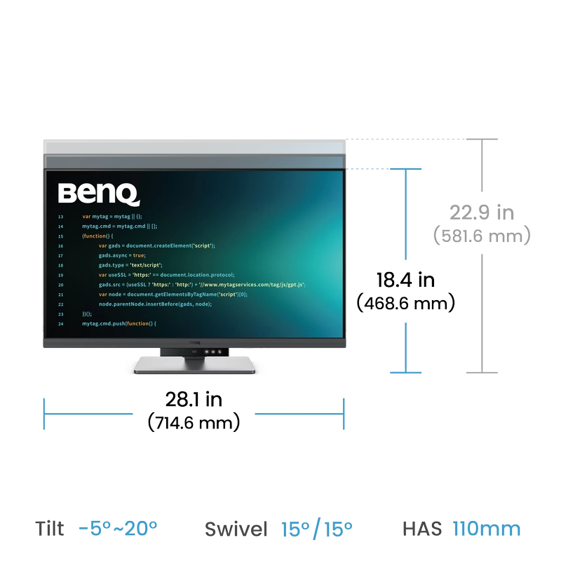 BenQ RD320U Programming Monitor - 31.5 inch, 4K UHD (3840x2160) 16:9, HDR10 VESA DisplayHDR 400, IPS 60Hz, USB‑C 90W 12 BenQ RD320U Programming Monitor - 31.5 inch, 4K UHD (3840x2160) 16:9, HDR10 VESA DisplayHDR 400, IPS 60Hz, USB‑C 90W - Ảnh 12