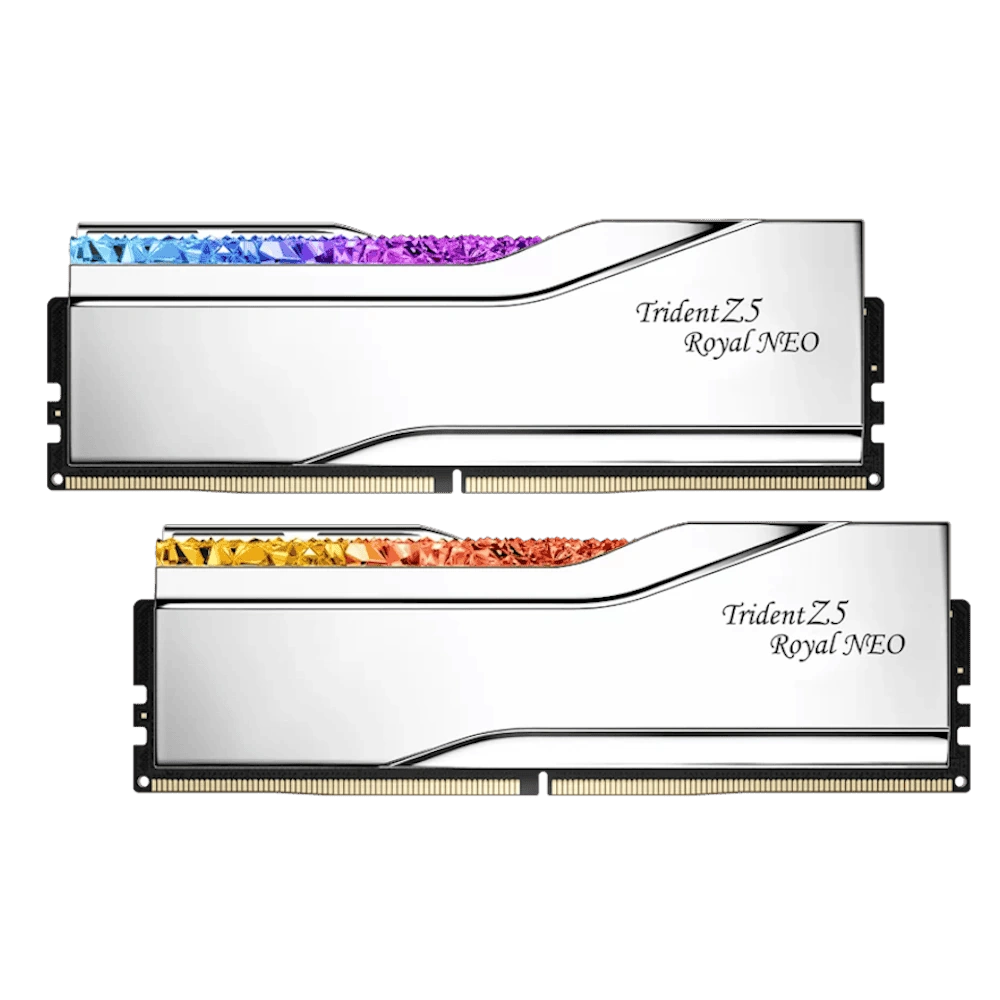 G.Skill Trident Z5 Royal Neo Silver 96GB (2x48GB) Memory Kit - AMD EXPO, 6000MHz CL30 (F5-6000J3036F48GX2-TR5NS) 1 G.Skill Trident Z5 Royal Neo Silver 96GB (2x48GB) Memory Kit - AMD EXPO, 6000MHz CL30 (F5-6000J3036F48GX2-TR5NS)