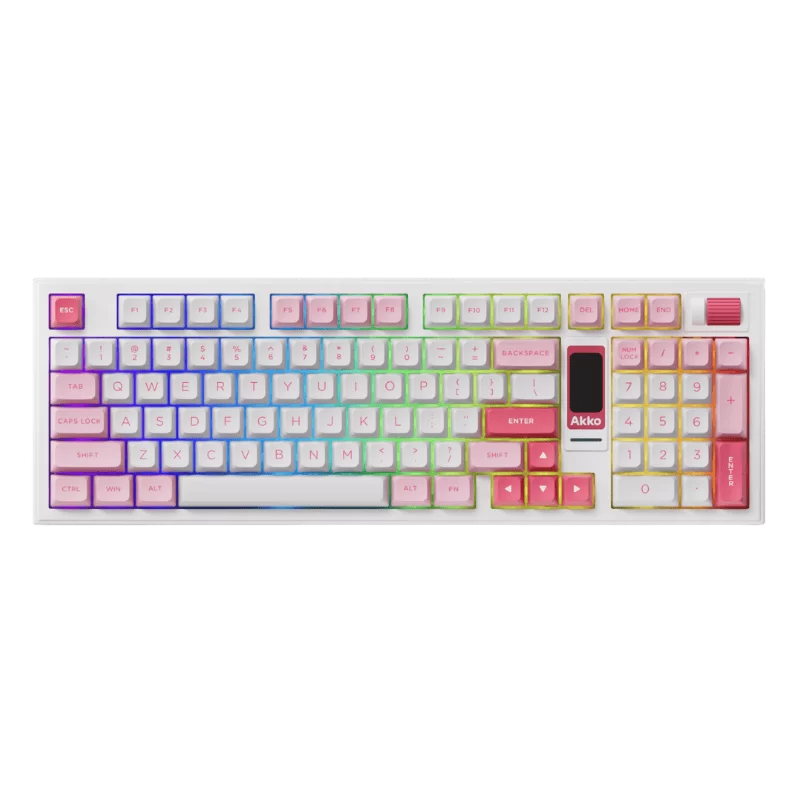 AKKO 5098B Prunus Lannesiana Keyboard - 98%, TFT LCD screen, Multi-modes, Gasket mount, PBT Dye-Sub Keycaps, Hotswap, 8000mAh 6 AKKO 5098B Prunus Lannesiana Keyboard - 98%, TFT LCD screen, Multi-modes, Gasket mount, PBT Dye-Sub Keycaps, Hotswap, 8000mAh - Ảnh 6