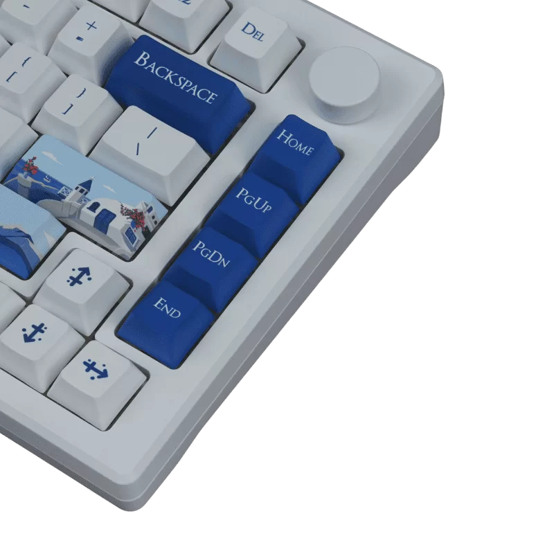 AKKO MOD007B-HE PC Santorini Sakura Pink Magnetic Switch Keyboard - 75%, RGB backlit, USB Type C 8K Hz Polling Rate Rapid Trigger 2 AKKO MOD007B-HE PC Santorini Sakura Pink Magnetic Switch Keyboard - 75%, RGB backlit, USB Type C 8K Hz Polling Rate Rapid Trigger - Ảnh 2