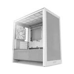 NZXT H3 Flow White MATX Airflow Case - All White, 1x F120Q (CV) Fan