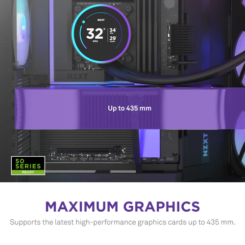 NZXT H9 Flow RGB+ Black Large Dual-Chamber Mid-Tower ATX Airflow Case - Control Hub includes 5 NZXT H9 Flow RGB+ Black Large Dual-Chamber Mid-Tower ATX Airflow Case - Control Hub includes - Ảnh 5