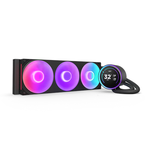 NZXT Kraken Elite 420 RGB V2 Black AIO Liquid CPU Cooler - 2.72 inch IPS LCD & RGB, 420mm radiator, F420 RGB Core Fan