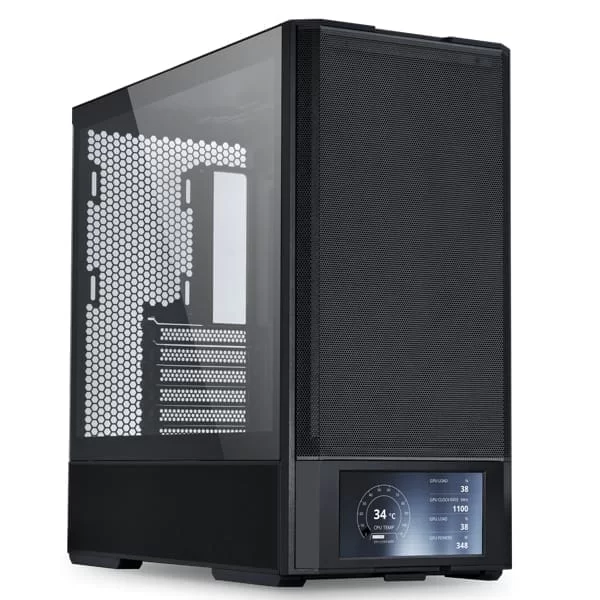 Lian Li LANCOOL 207 Digital Black Case - 6.5" LCD Screen, 2x140mm PWM front, 2x120mm PWM bottom fans pre-Installed 2 Lian Li LANCOOL 207 Digital Black Case - 6.5" LCD Screen, 2x140mm PWM front, 2x120mm PWM bottom fans pre-Installed - Ảnh 2