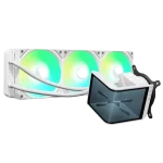 TRYX PANORAMA SE ARGB 360 WHITE AIO Liquid CPU Cooler - 6.5inch curved screen, 360mm radiator, Asetek Adela pump, 3x ARGB Gen2 Fans