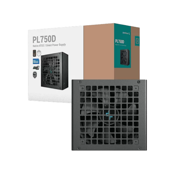 Deepcool PL-D series PL750D PSU - 750W, 80Plus Bronze, ATX12V V3.1 PCIe 5.1 (R-PL750D-FC0B-EU-V2) 1 Deepcool PL-D series PL750D PSU - 750W, 80Plus Bronze, ATX12V V3.1 PCIe 5.1 (R-PL750D-FC0B-EU-V2)