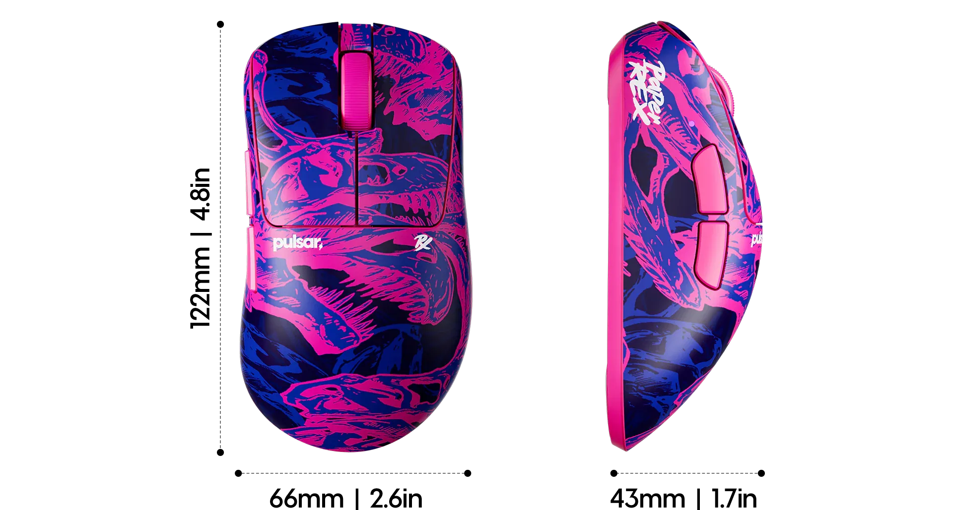 PRX Edition Xlitev4 Wireless Gaming Mouse Size2