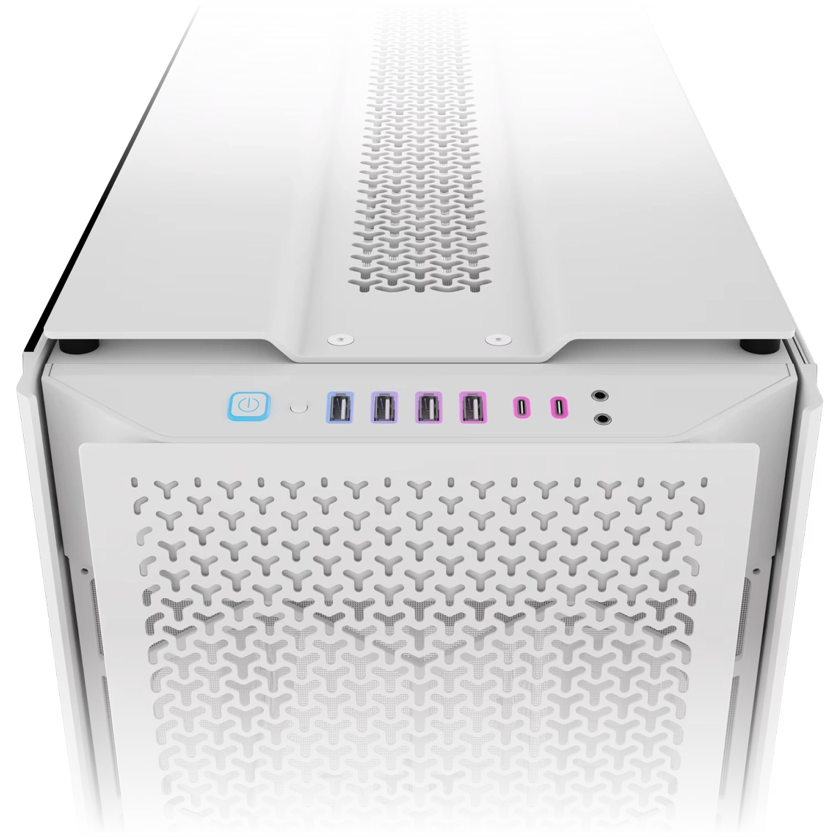 CORSAIR CORSAIR 9000D White RGB AIRFLOW Super Full-Tower PC Case 46 Front IO Panel
