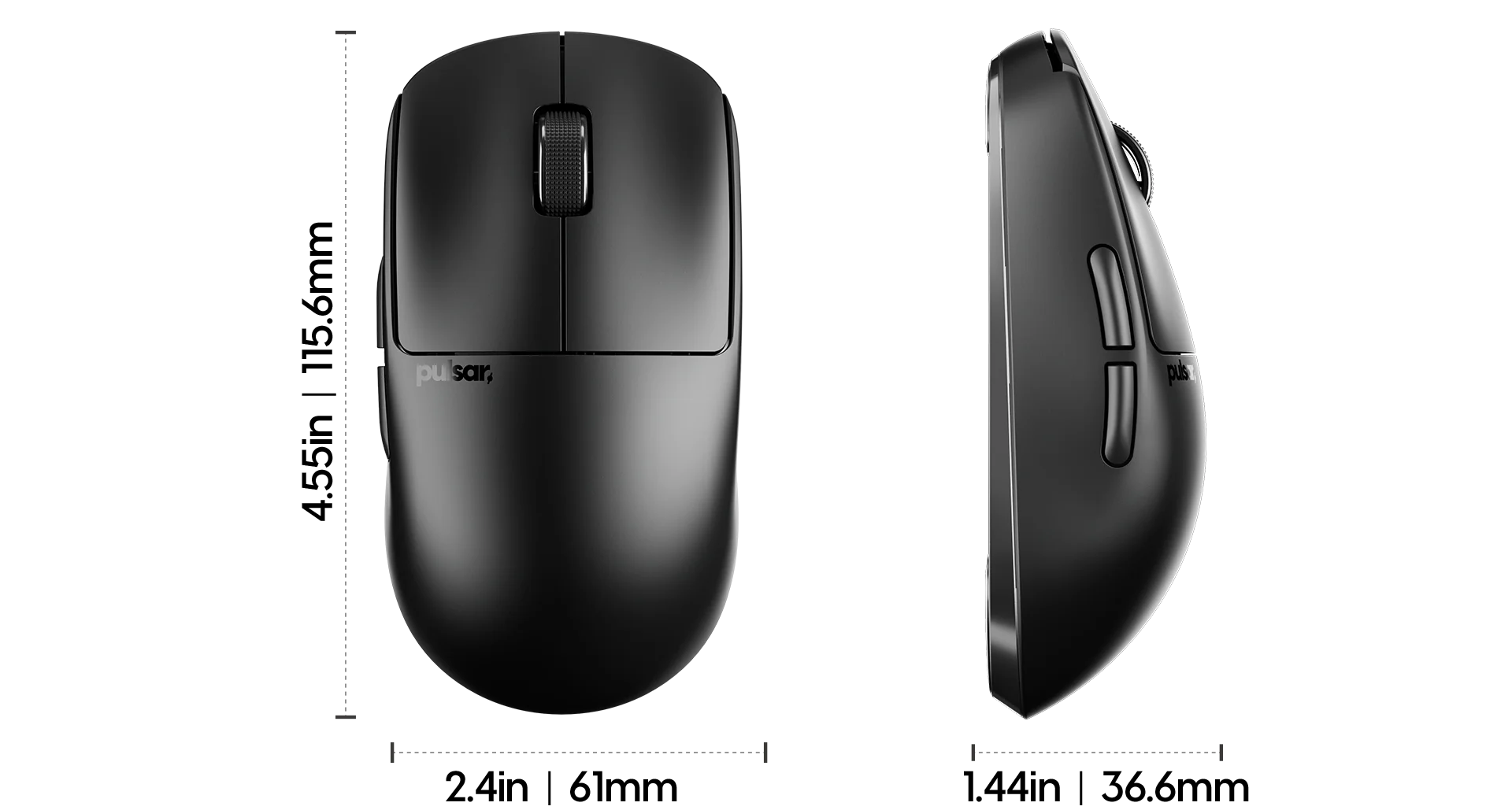 Pulsar X2 CL jetblack size