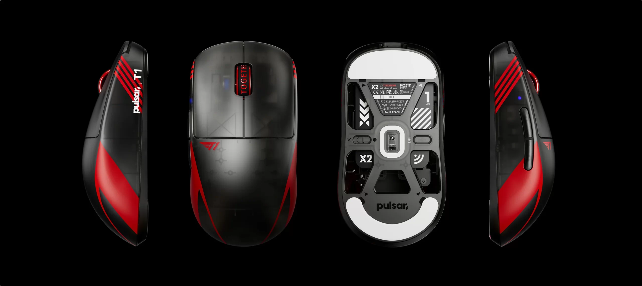 T1 Edition X2v3 Wireless Gaming Mouse mini dimension 1 scaled