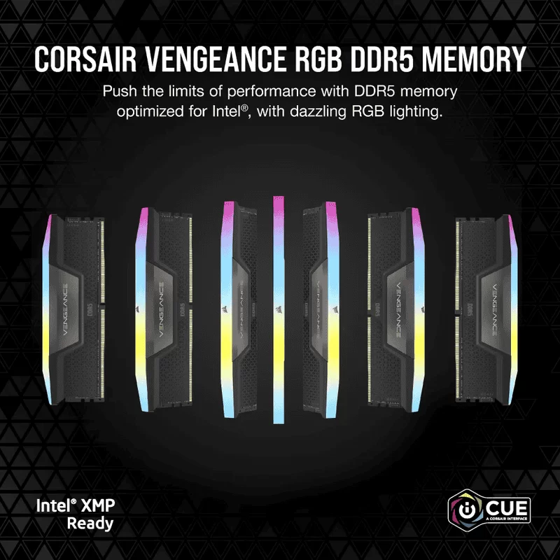 CORSAIR Vengeance RGB 96GB Memory Kit - Black, 96GB (2x48GB) DDR5, 5600MHz, CL40 DDR5 (CMH96GX5M2B5600C40) 7 CORSAIR Vengeance RGB 96GB Memory Kit - Black, 96GB (2x48GB) DDR5, 5600MHz, CL40 DDR5 (CMH96GX5M2B5600C40) - Ảnh 7