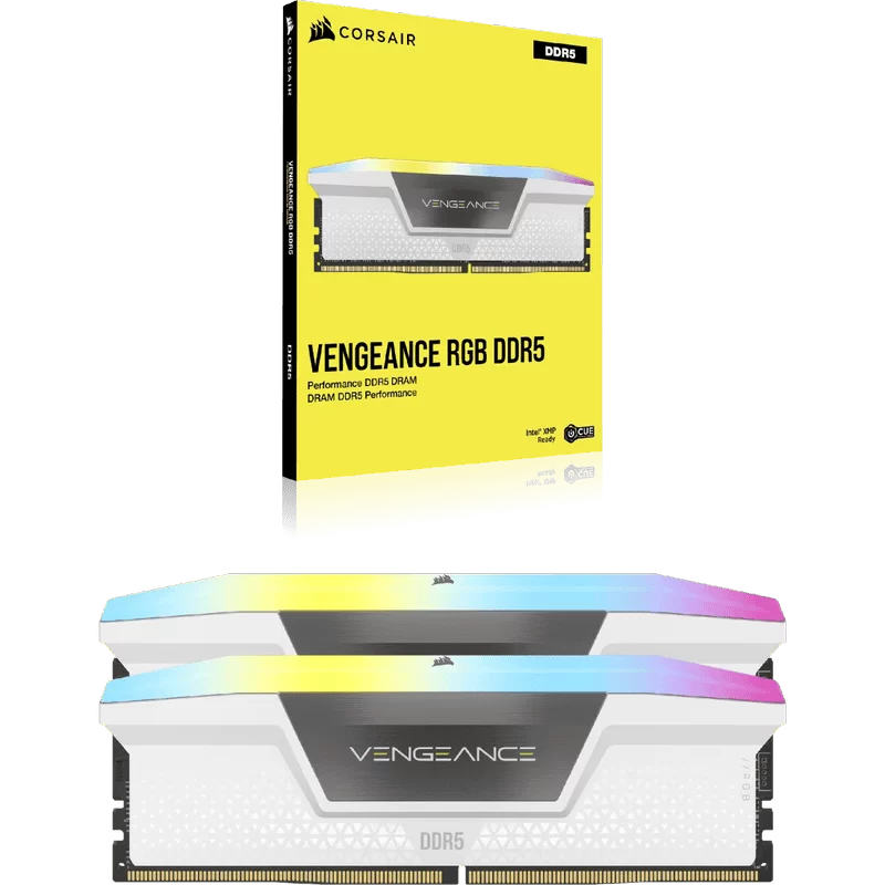 CORSAIR Vengeance RGB 32GB Memory Kit - White, 32GB (2x16GB) DDR5, 6000MHz, CL36 DDR5 (CMH32GX5M2E6000C36W) 3 CORSAIR Vengeance RGB 32GB Memory Kit - White, 32GB (2x16GB) DDR5, 6000MHz, CL36 DDR5 (CMH32GX5M2E6000C36W) - Ảnh 3