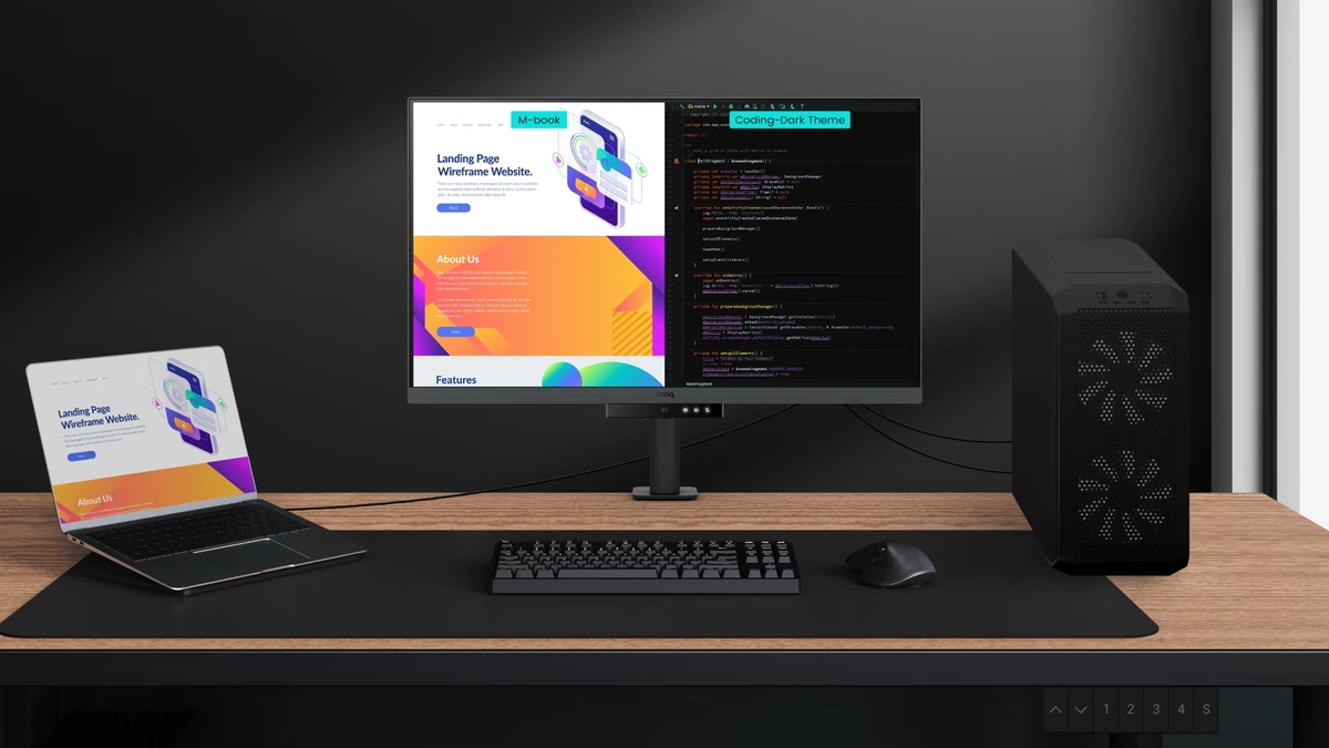 BenQ RD320U Programming Monitor - 31.5 inch, 4K UHD (3840x2160) 16:9, HDR10 VESA DisplayHDR 400, IPS 60Hz, USB‑C 90W 47 RD Fine Coated