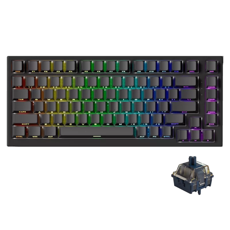 AKKO TAC75 Black HE Astrolink Magnetic Switch Gaming Keyboard - 75%, 8K Hz Polling Rate, ARGB, Cherry profile PBT Side-Printed Keycaps 1 AKKO TAC75 Black HE Astrolink Magnetic Switch Gaming Keyboard - 75%, 8K Hz Polling Rate, ARGB, Cherry profile PBT Side-Printed Keycaps