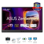 ASUS ZenScreen MB169CK Portable Monitor - 15.6", Full-HD 60Hz 5ms, IPS, Eye Care, Blue Light Filter, Dual USB-C, Mini-HDMI