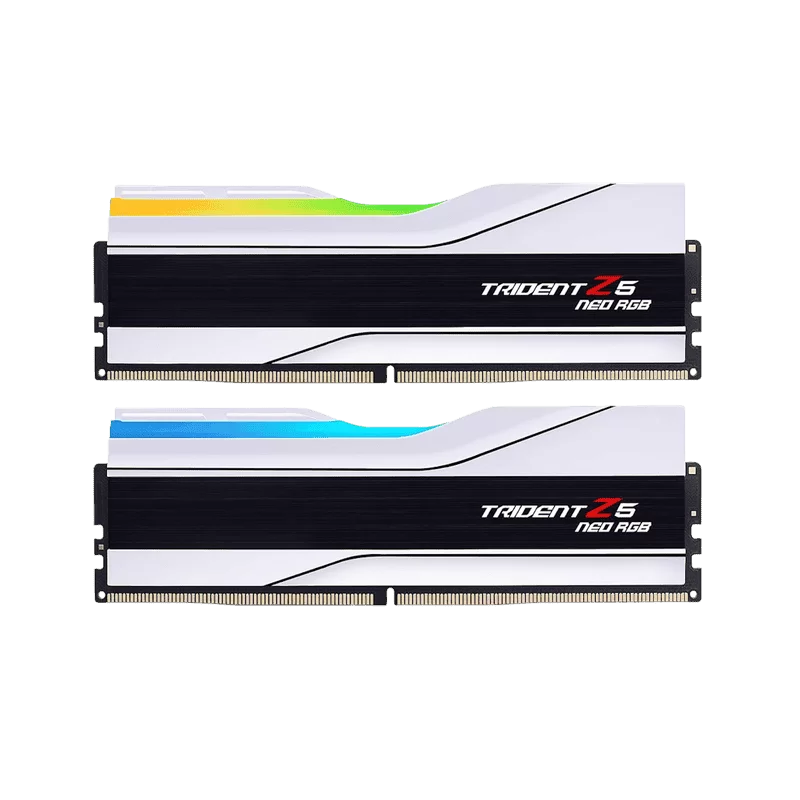 G.Skill Trident Z5 Neo RGB White 32GB (2x16GB) DDR5 Memory Kit - AMD EXPO, 6400MHz CL32 (F5-6400J3239G16GX2-TZ5NRW) 1 G.Skill Trident Z5 Neo RGB White 32GB (2x16GB) DDR5 Memory Kit - AMD EXPO, 6400MHz CL32 (F5-6400J3239G16GX2-TZ5NRW)